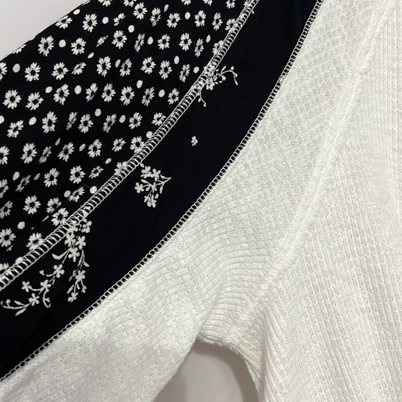 Free People Women'sAuxton Long SleeveThermal Wrap Top Ivory small - Picture 6 of 6